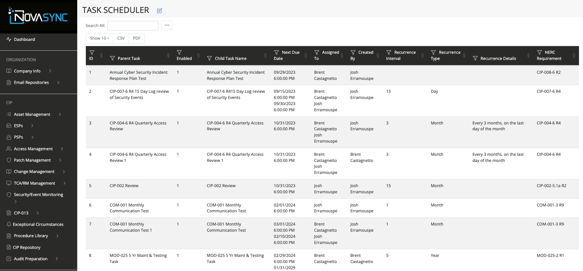 Task Scheduler Screenshot